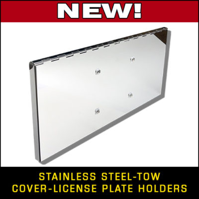 Stainless Steel Tow Hook Cover / License Plate holders