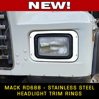 Mack R Model Headlight Trim Rings